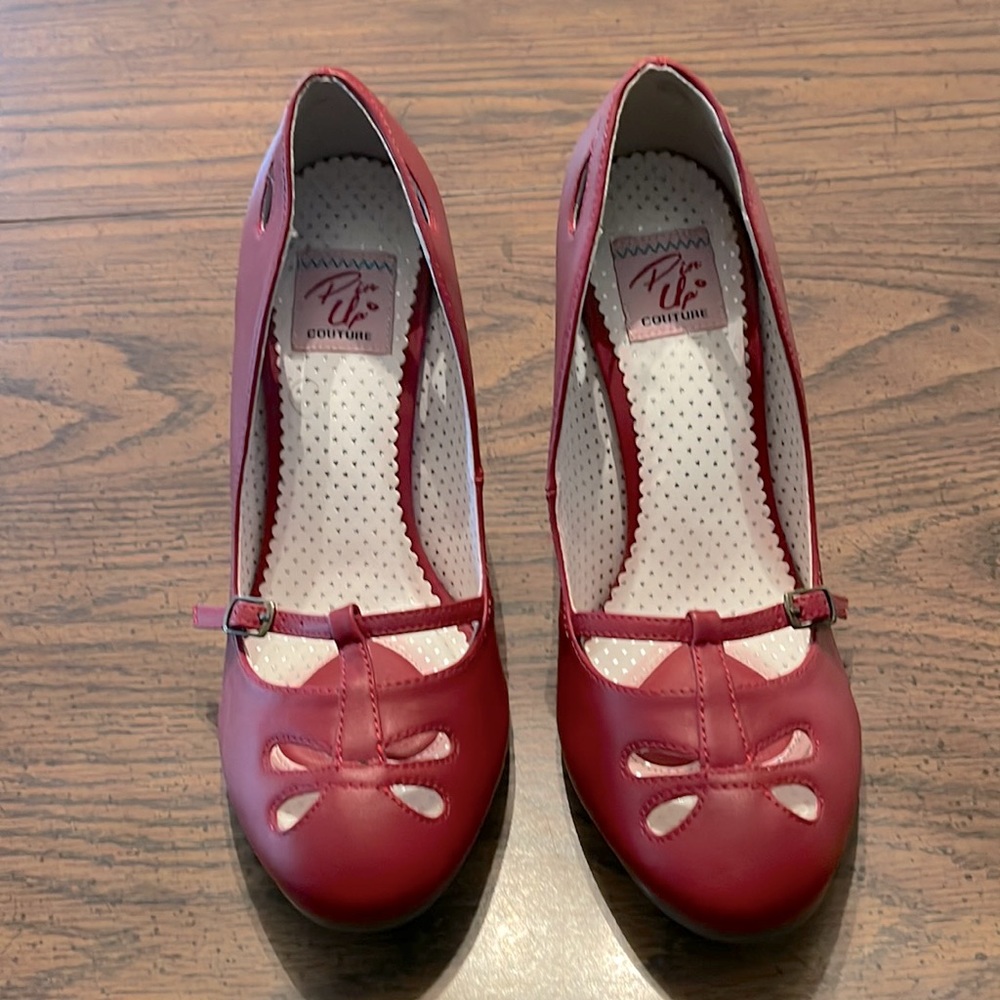 size 9 Pin Up Couture Heels Red